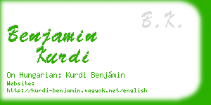 benjamin kurdi business card